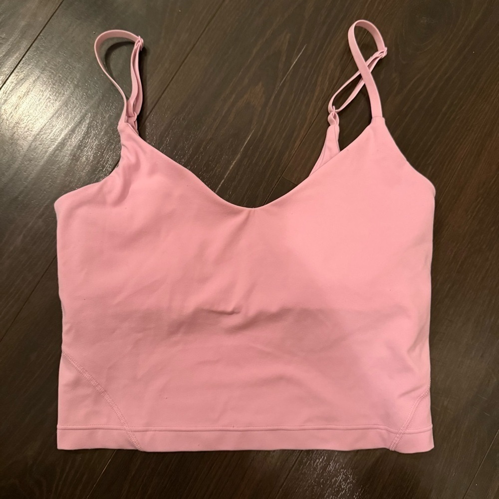 Lululemon Align Cropped Cami Tank Top *Light Support, A/B Cup Pink Tide - Picture 3 of 6